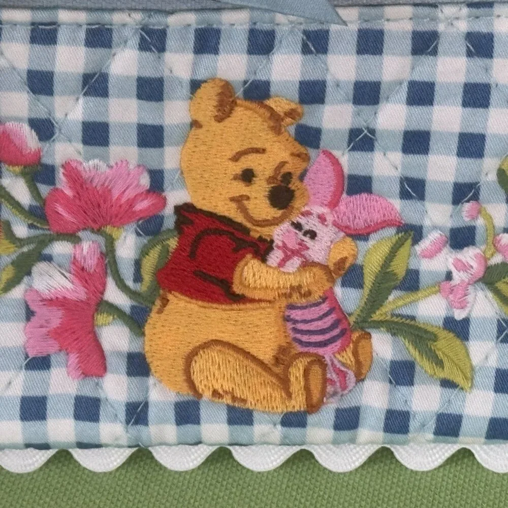 VERA BRADLEY DISNEY WINNIE THE POOH ZIP ID CASE:NWT SPRINGTIME GINGHAM
